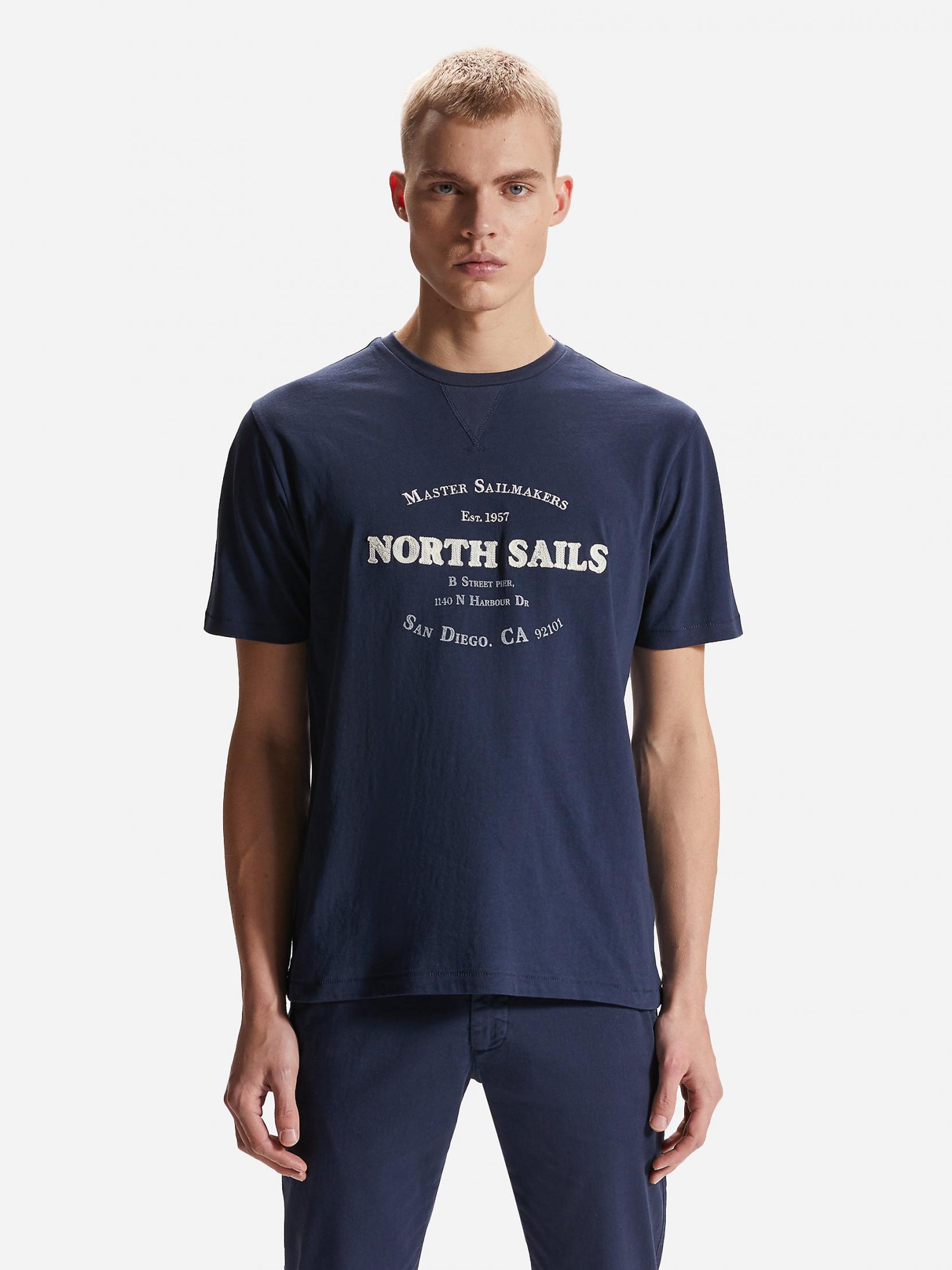 T-Shirts | North Sails Mens Cotton jersey T-shirt navy blue ⋆ Pretty ...